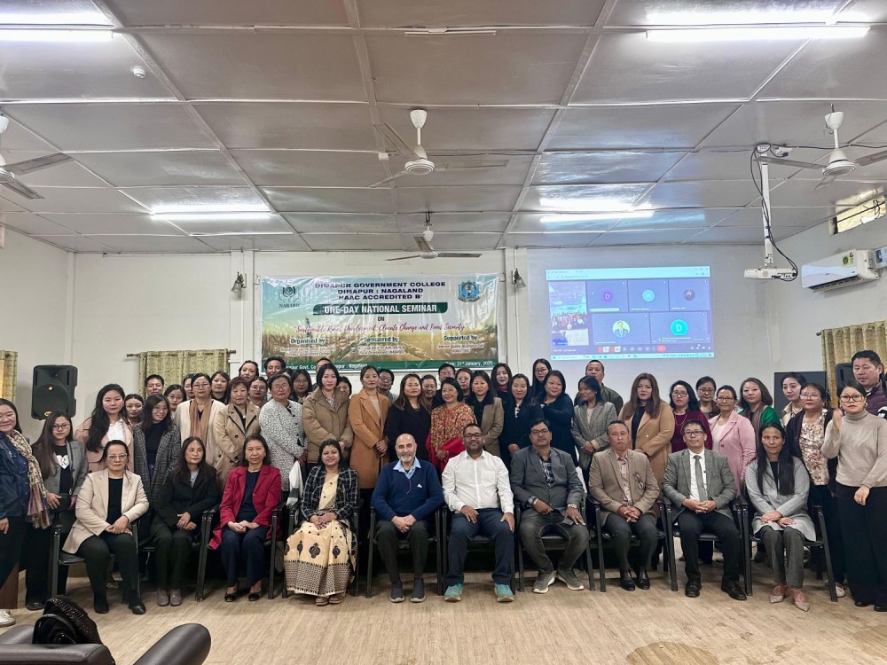 Participants of the National Seminar on Sustainable Rural Development, Climate Change, and Food Security at Dimapur Government College.